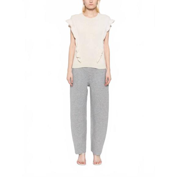 NEW ULLA JOHNSON delphine pant in heather grey - Main Image